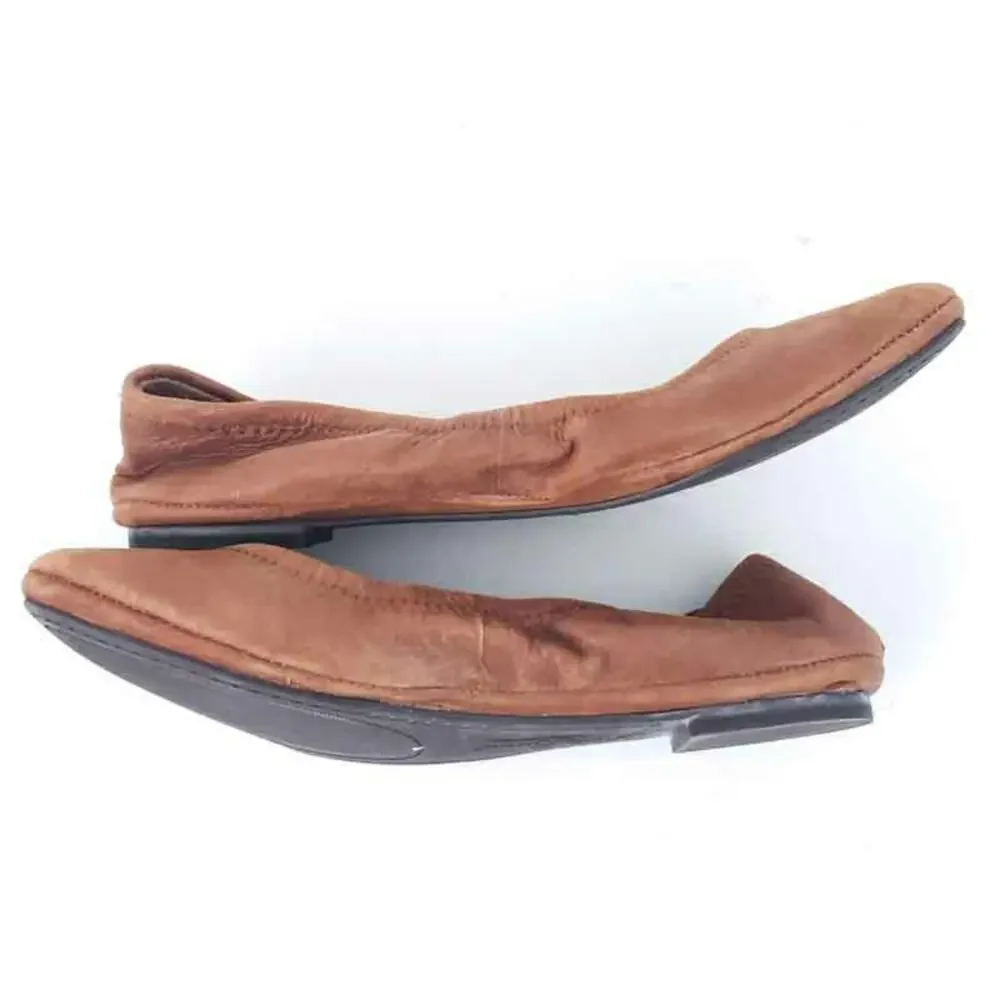 Lucky Brand Emmie Flats Leather Brown Size 6 Womens Shoes